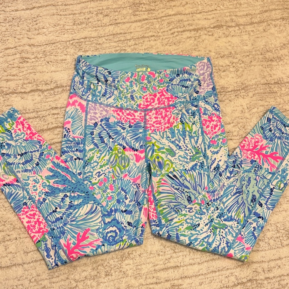 Lilly Pulitzer Luxletic Blue and Pink Leggings